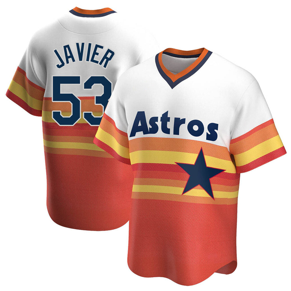 Mdoa H.Astros #53 Cristian Javier Player Rainbow Cooperstown Collection T-shirt Stitched Jerseys