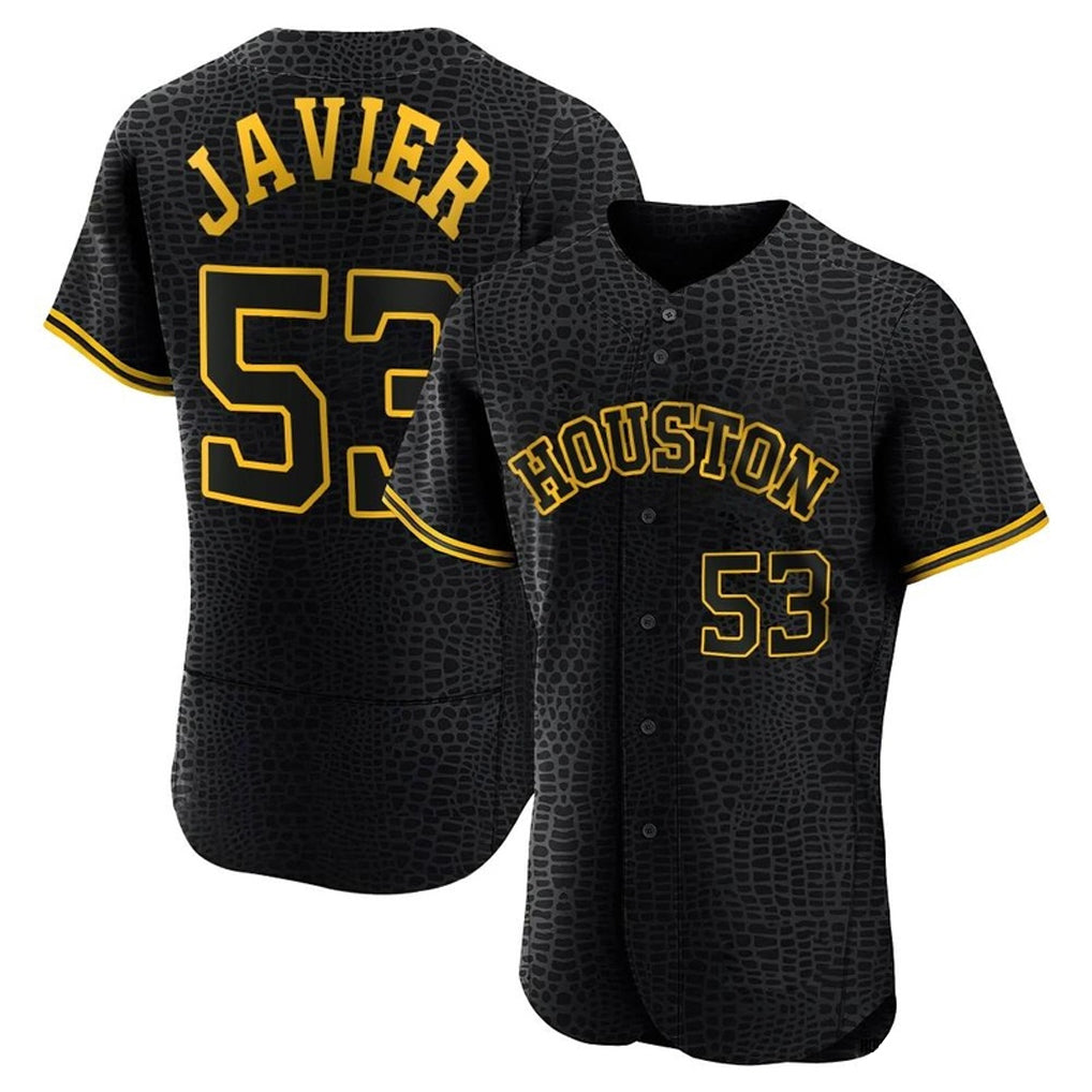 Mdoa H.Astros #53 Cristian Javier Player Snake Skin City Limited Elite Home Stitched Jerseys