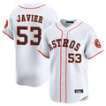 Mdoa H.Astros #53 Cristian Javier Player White Home Limited Stitched Jerseys