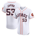 Mdoa H.Astros #53 Cristian Javier Player White Limited Elite Home Stitched Jerseys