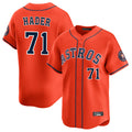 Mdoa H.Astros #71 Josh Hader Player Orange Home Limited Stitched Jerseys