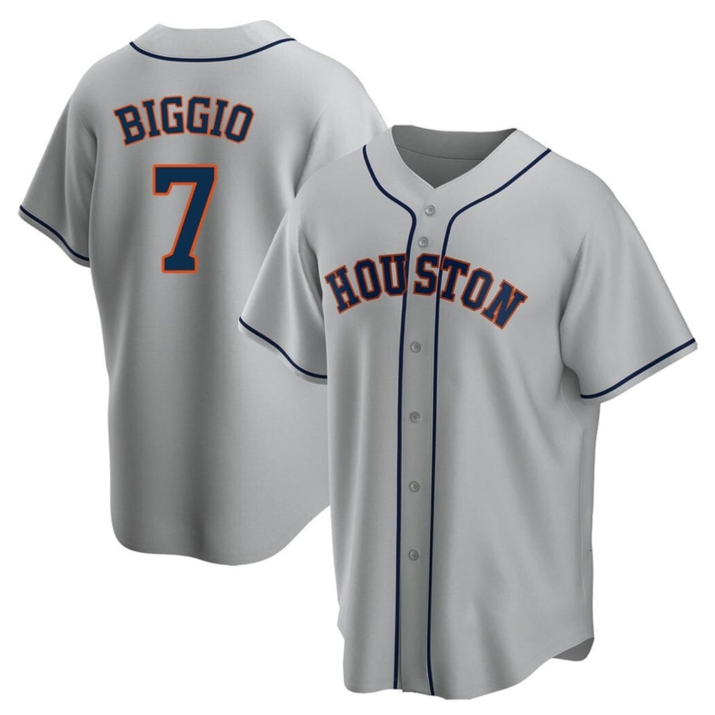 Mdoa H.Astros #7 Craig Biggio Player Gray Home Game Stitched Jerseys