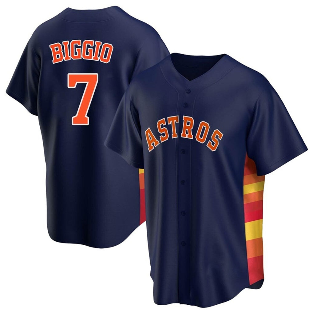 Mdoa H.Astros #7 Craig Biggio Player Navy Home Game Stitched Jerseys