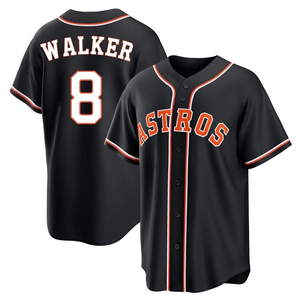 Mdoa H.Astros #8 Christian Walker Player Black Fashion Out Home Game Stitched Jerseys