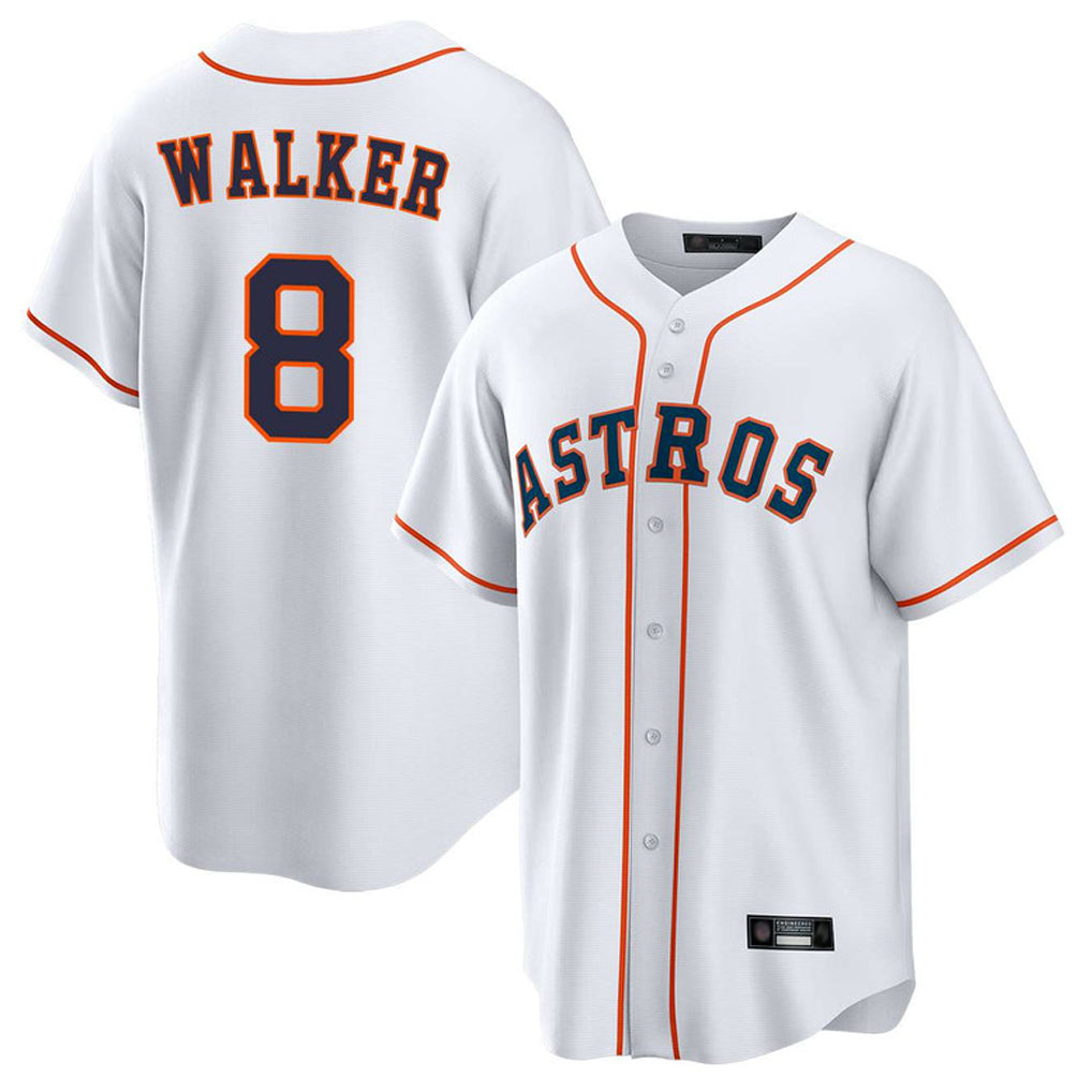 Mdoa H.Astros #8 Christian Walker Player White Home Game Stitched Jerseys