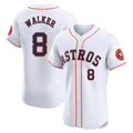 Mdoa H.Astros #8 Christian Walker Player White Limited Elite Home Stitched Jerseys