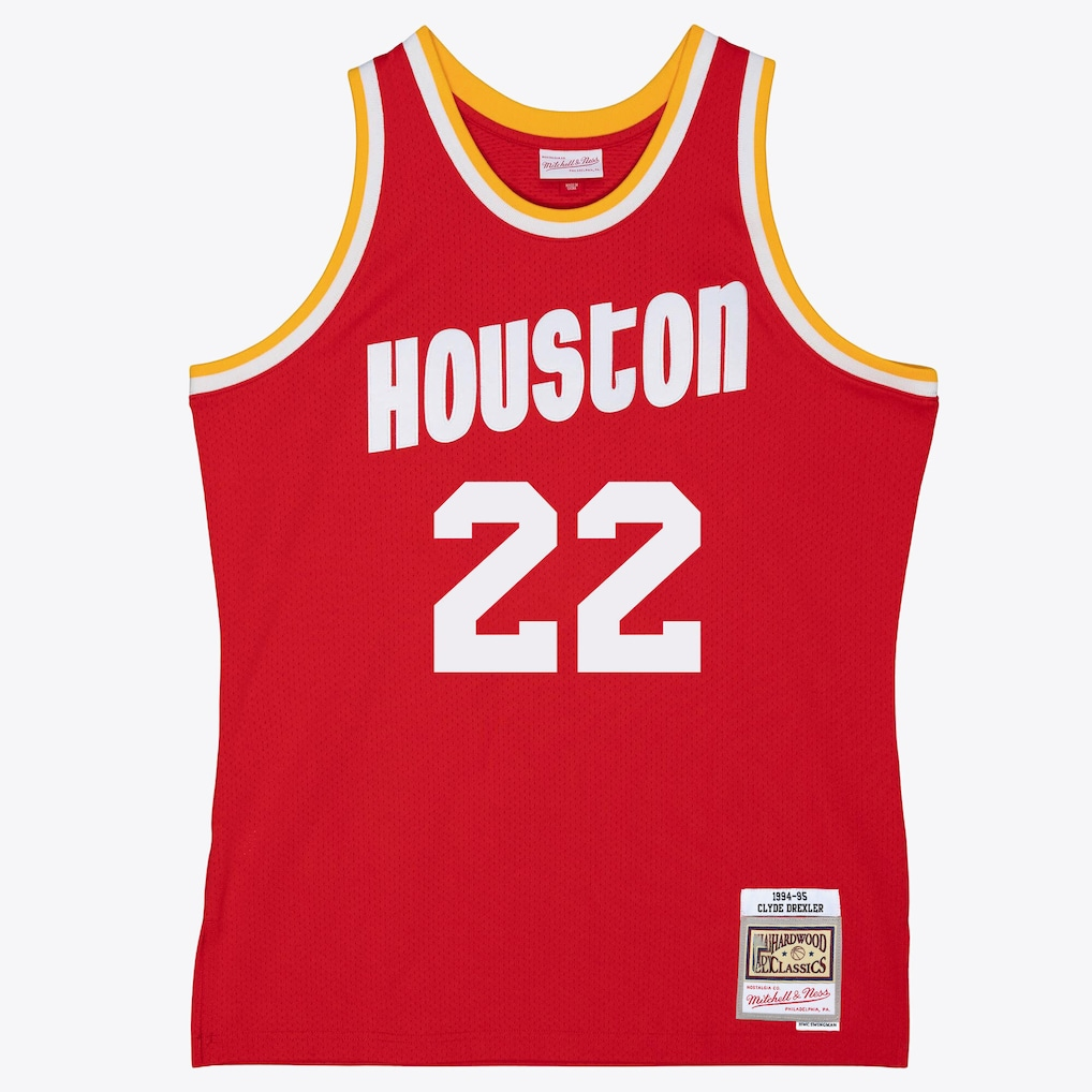 Mdoa H.Rockets #22 Clyde Drexler Mitchell & Ness Red 1994-1995 Swingman Stitched Jerseys