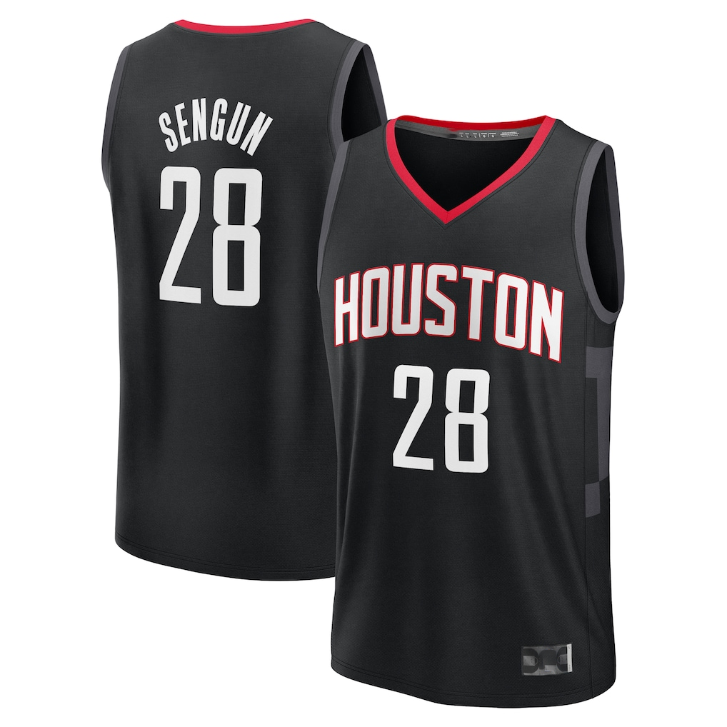 Mdoa H.Rockets #28 Alperen Sengun Black Fast Break Replica Player Stitched Jerseys-Statement Edition