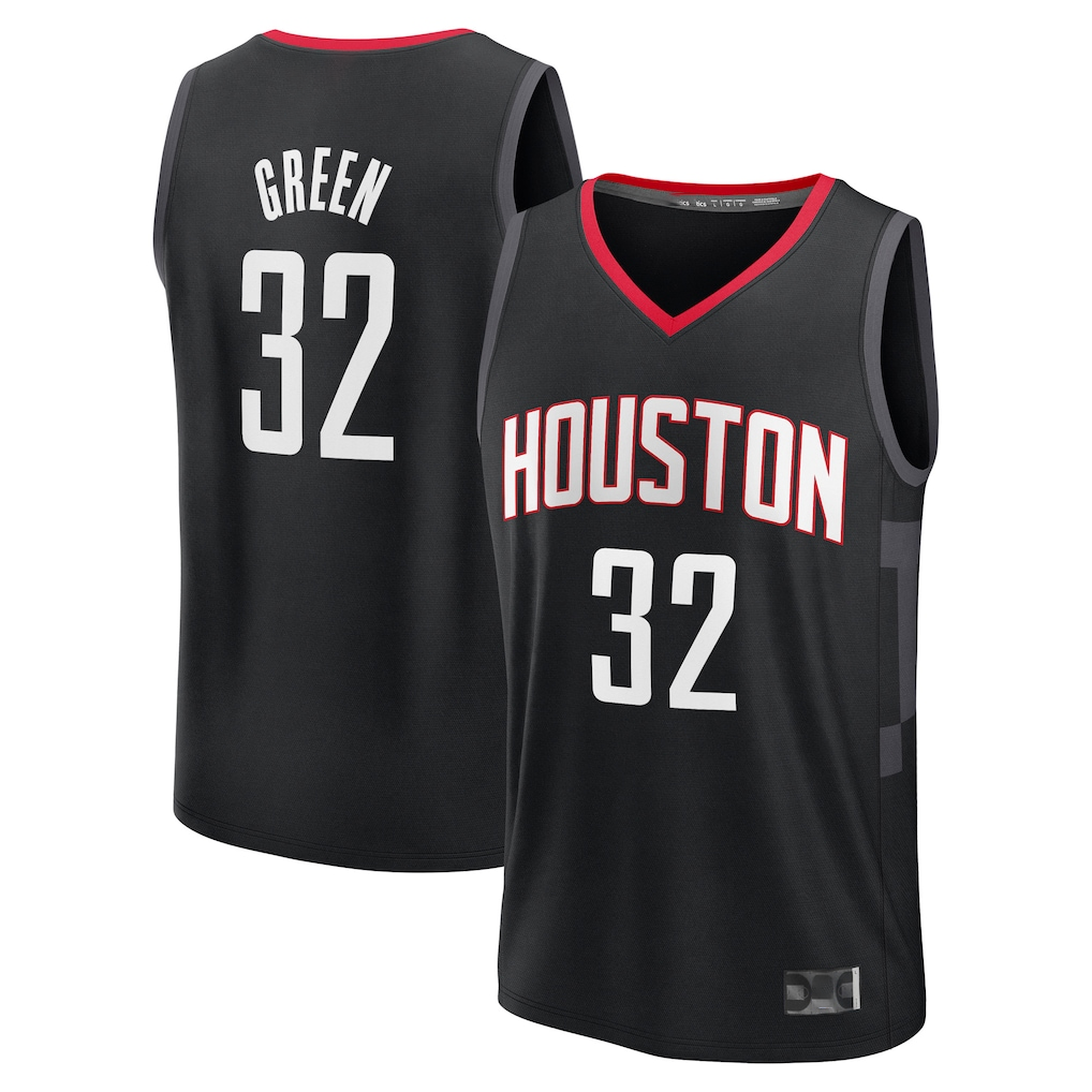 Mdoa H.Rockets #32 Jeff Green Black Fast Break Replica Player Stitched Jerseys-Statement Edition