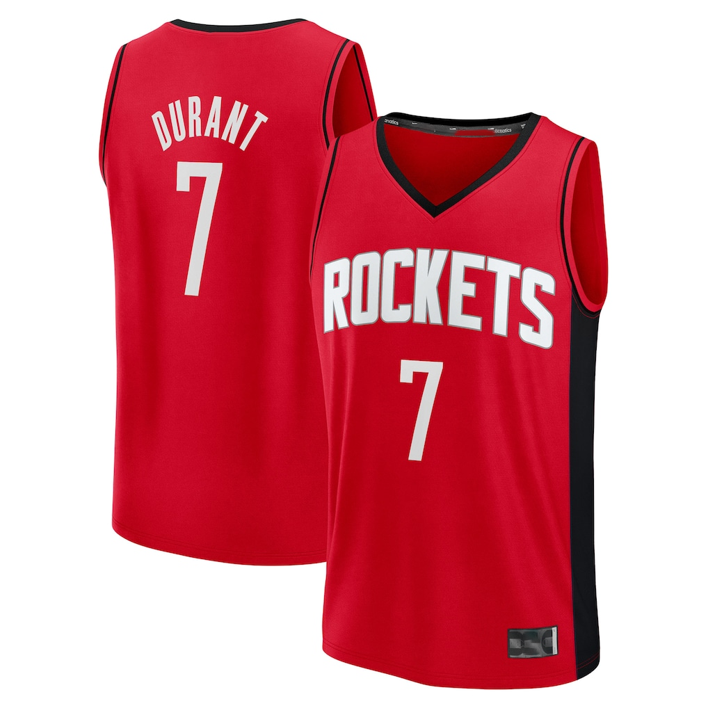 Mdoa H.Rockets #7 Kevin Durant Red Fast Break Replica Player Stitched Jerseys-Icon Edition