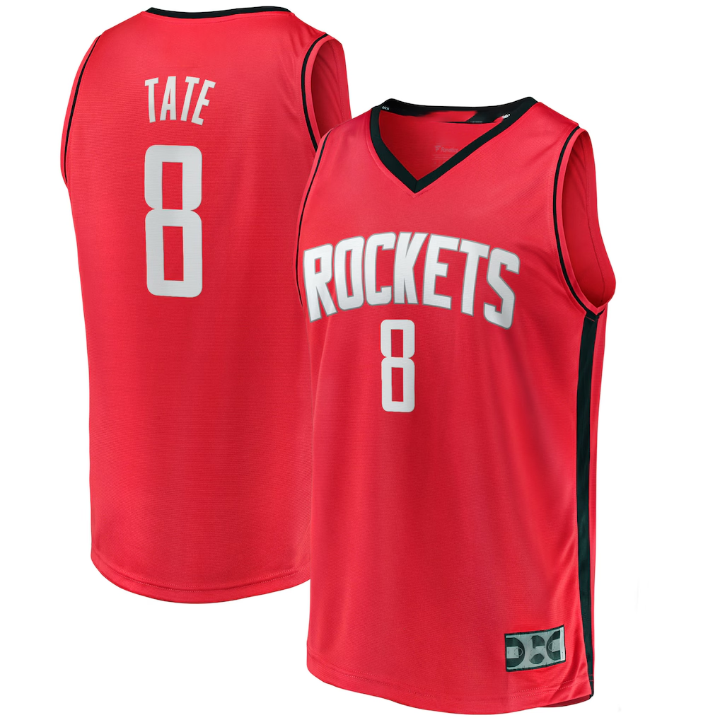 Mdoa H.Rockets #8 Jae'Sean Tate Red Fast Break Replica Stitched Jerseys-Icon Edition