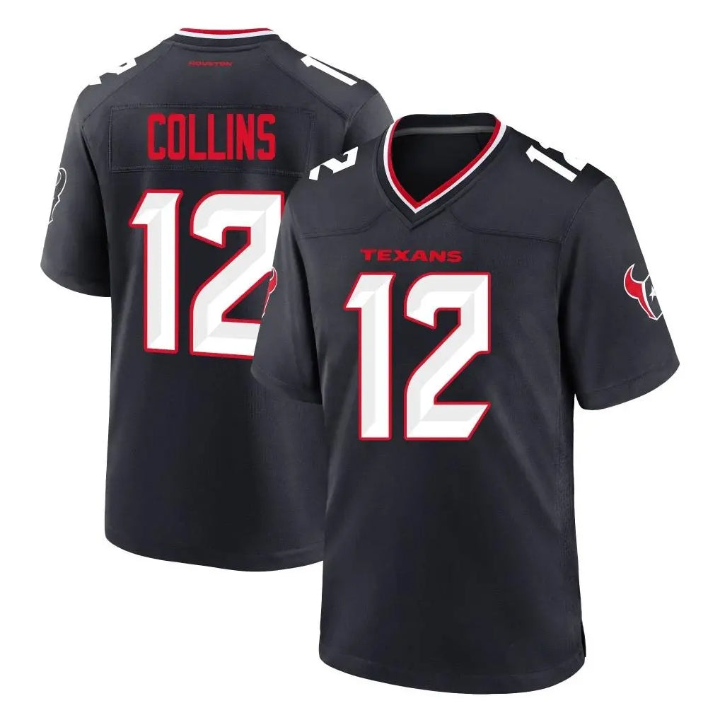 Mdoa H.Texans #12 Nico Collins Player Navy Team Home Game Stitched Jerseys