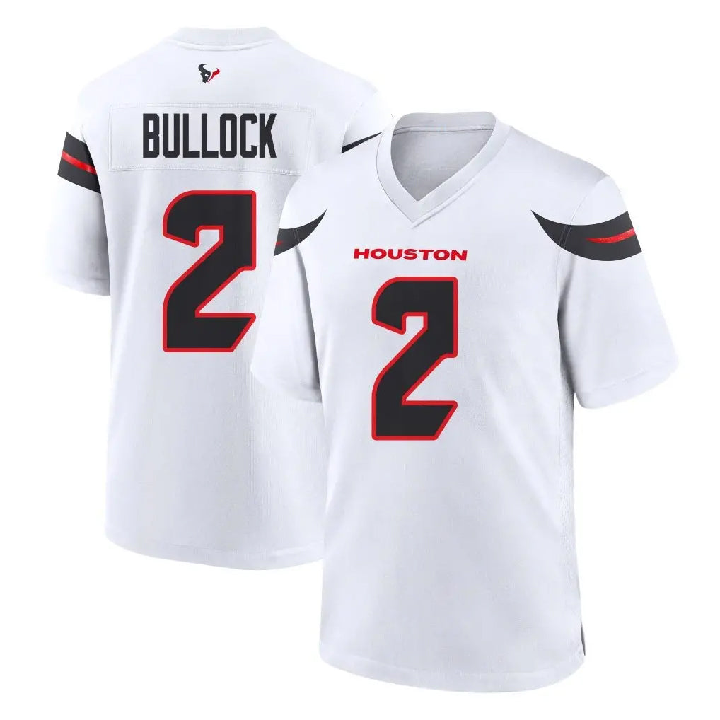 Mdoa H.Texans #2 Calen Bullock Player White Home Game Stitched Jerseys
