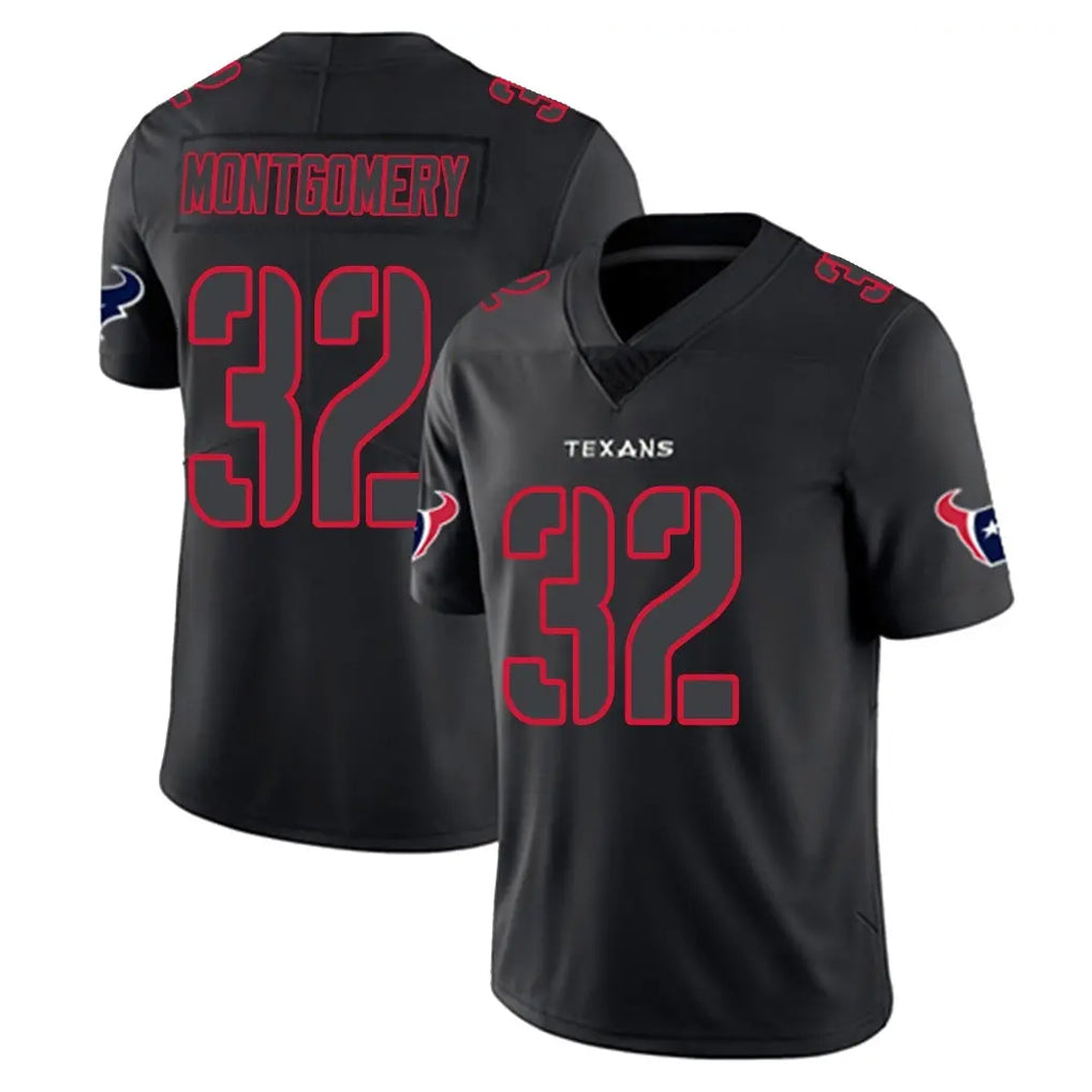 Mdoa H.Texans #32 David Montgomery Player Black Impact Limited Game Stitched Jerseys