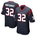 Mdoa H.Texans #32 David Montgomery Player Navy Home Game Stitched Jerseys