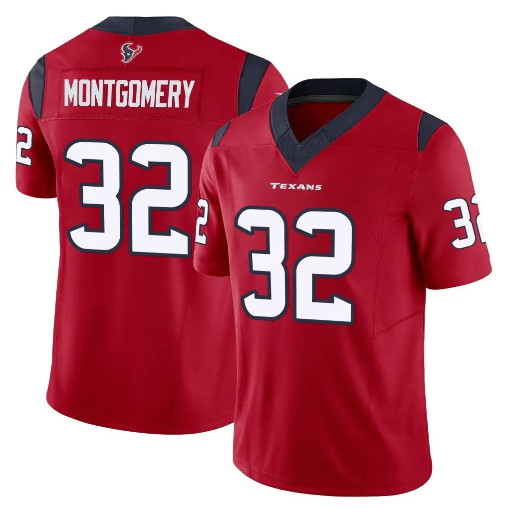 Mdoa H.Texans #32 David Montgomery Player Red Limited Vapor F.U.S.E. Home Game Stitched Jerseys