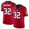 Mdoa H.Texans #32 David Montgomery Player Red Limited Vapor F.U.S.E. Home Game Stitched Jerseys