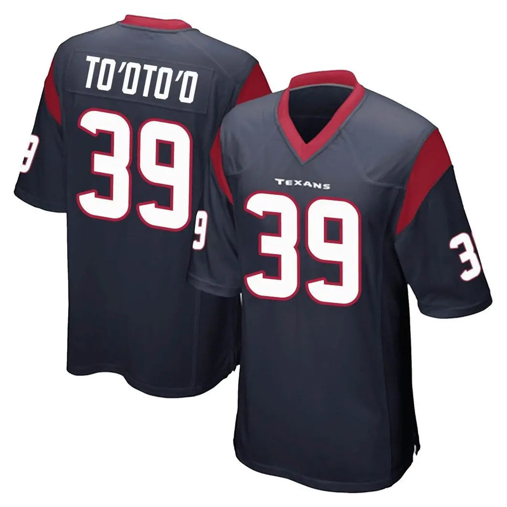 Mdoa H.Texans #39 Henry To'oTo'o Player Navy Home Game Stitched Jerseys