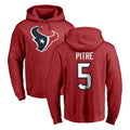 Mdoa H.Texans #5 Jalen Pitre Player Red Pro Line Pullover Hoodie Limited Game Stitched Jerseys