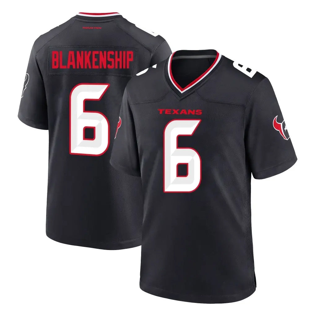 Mdoa H.Texans #6 Reed Blankenship Player Navy Team Home Game Stitched Jerseys