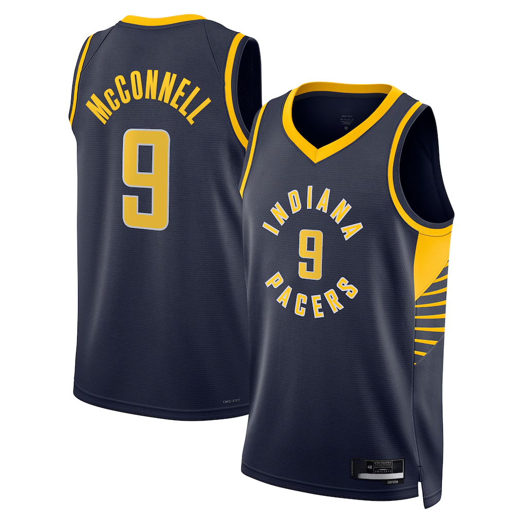 Mdoa I.Pacers #9 T.J. McConnell Navy Swingman Replica Jerseys - Icon Edition