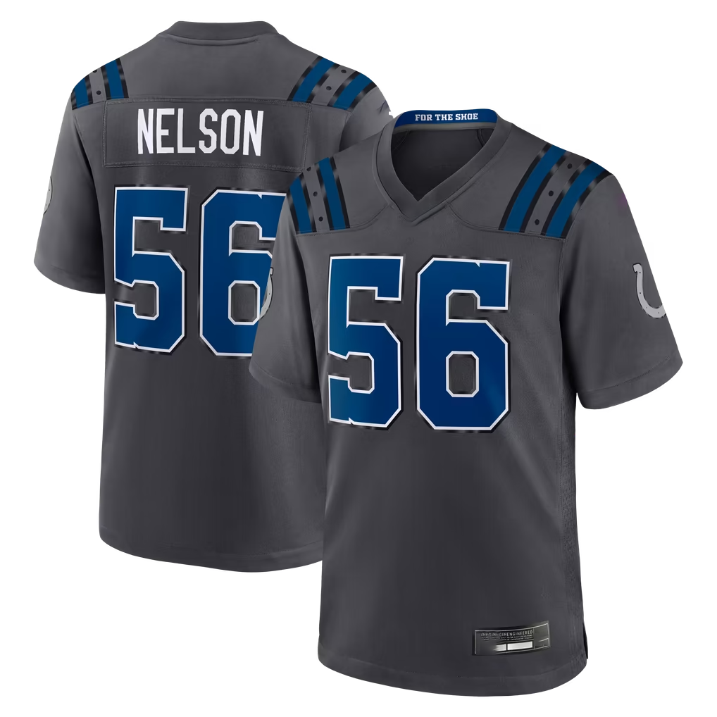 Mdoa IN.Colts #56 Quenton Nelson Anthracite 2026 Rivalries Collection Game Stitched Jerseys