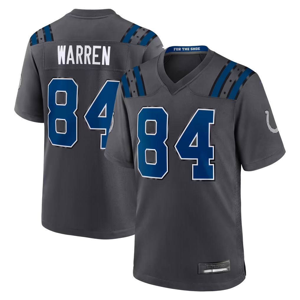 Mdoa IN.Colts #84 Tyler Warren Anthracite 2026 Rivalries Collection Game Stitched Jerseys