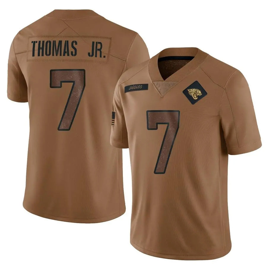 Mdoa J.Jaguars #7 Brian Thomas Jr. Player Brown Salute To Service Limited Stitched Jerseys