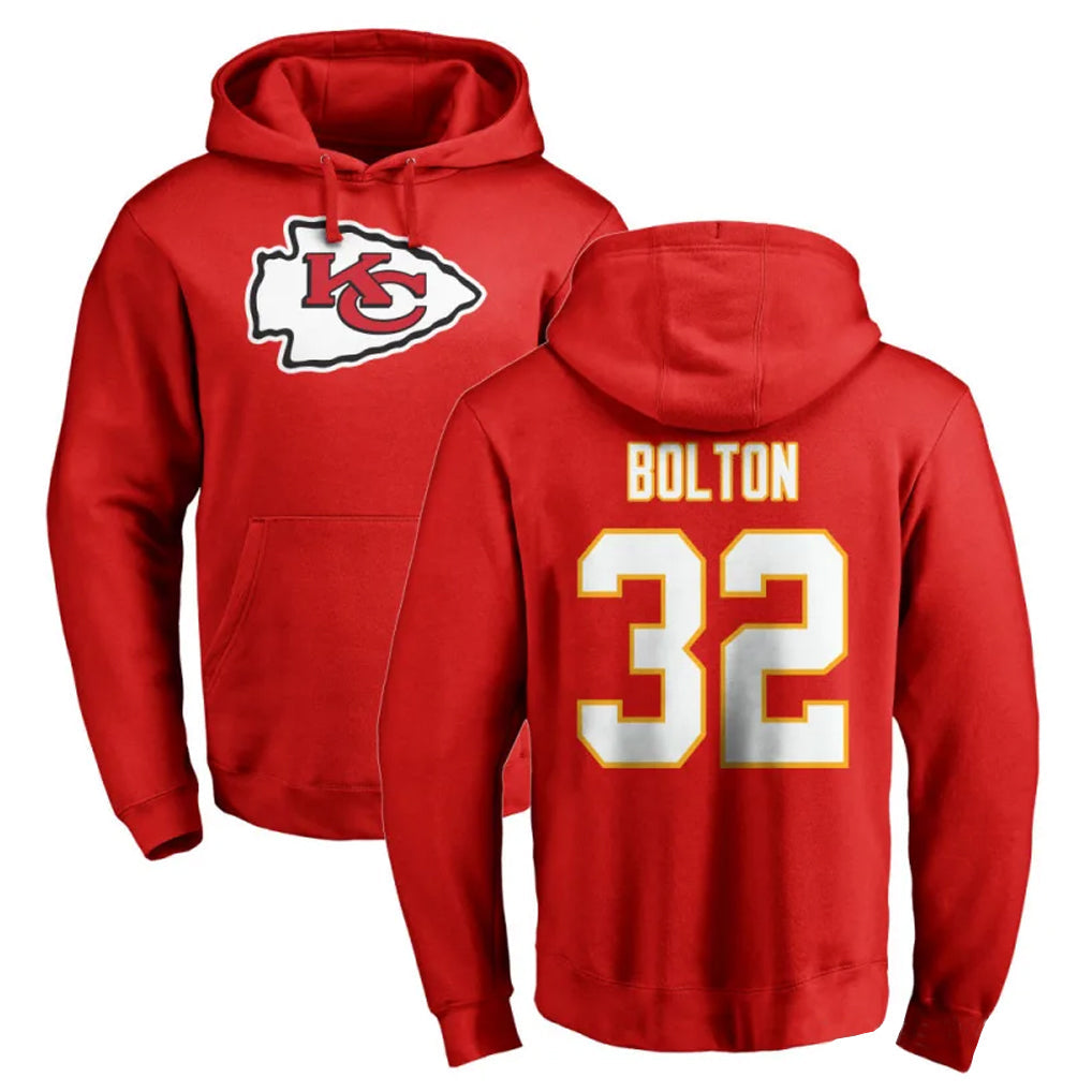 Mdoa KC.Chiefs #32 Nick Bolton Player Red Pullover Hoodies Stitched Jerseys