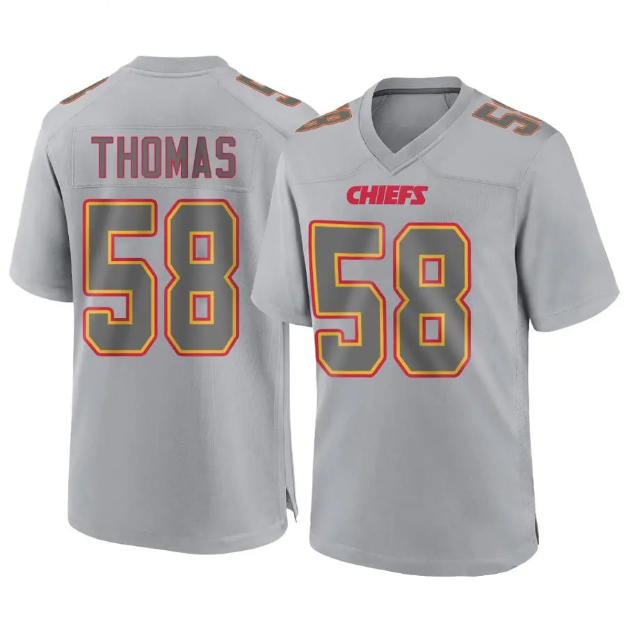 Mdoa KC.Chiefs #58 Derrick Thomas Player Gray Fashion Game Stitched Jerseys