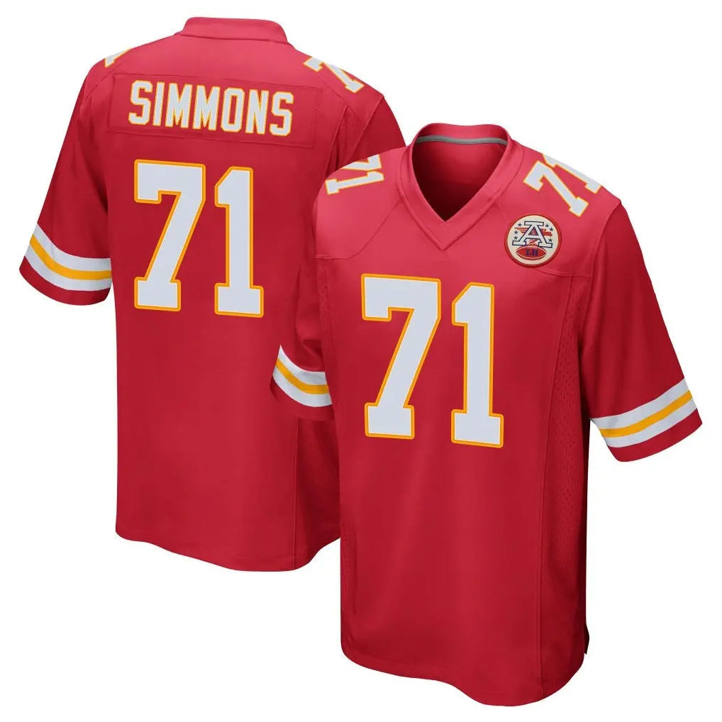 Mdoa KC.Chiefs #71 Josh Simmons Player Red Home Game Stitched Jerseys