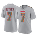 Mdoa KC.Chiefs #7 Harrison Butker Player Gray Atmosphere Fashion Game Stitched Jerseys