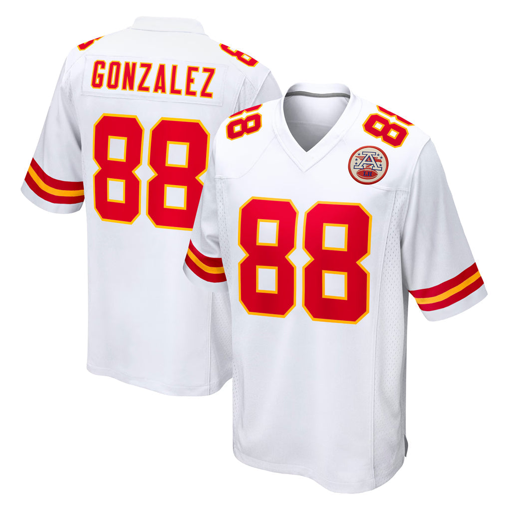 Mdoa KC.Chiefs #88 Tony Gonzalez Player White Home Game Stitched Jerseys