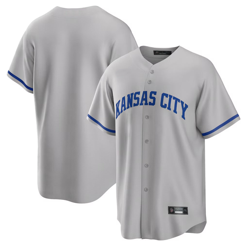 Mdoa KC.Royals Gray Game Home Blank Player Stitched Jerseys