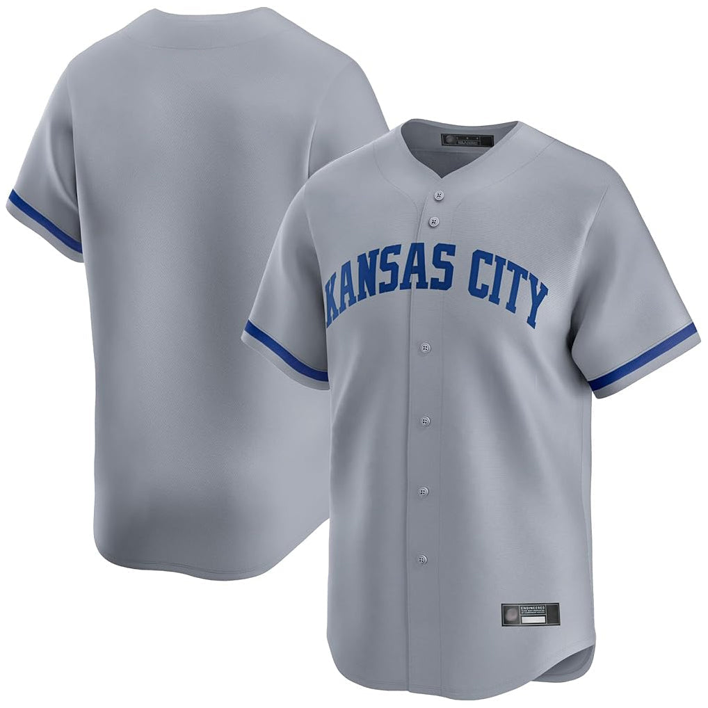 Mdoa KC.Royals Gray Limited Home Blank Player Stitched Jerseys