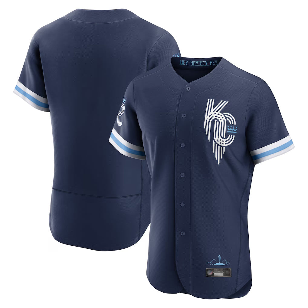 Mdoa KC.Royals Navy City Connect Limited Elite Home Blank Player Stitched Jerseys