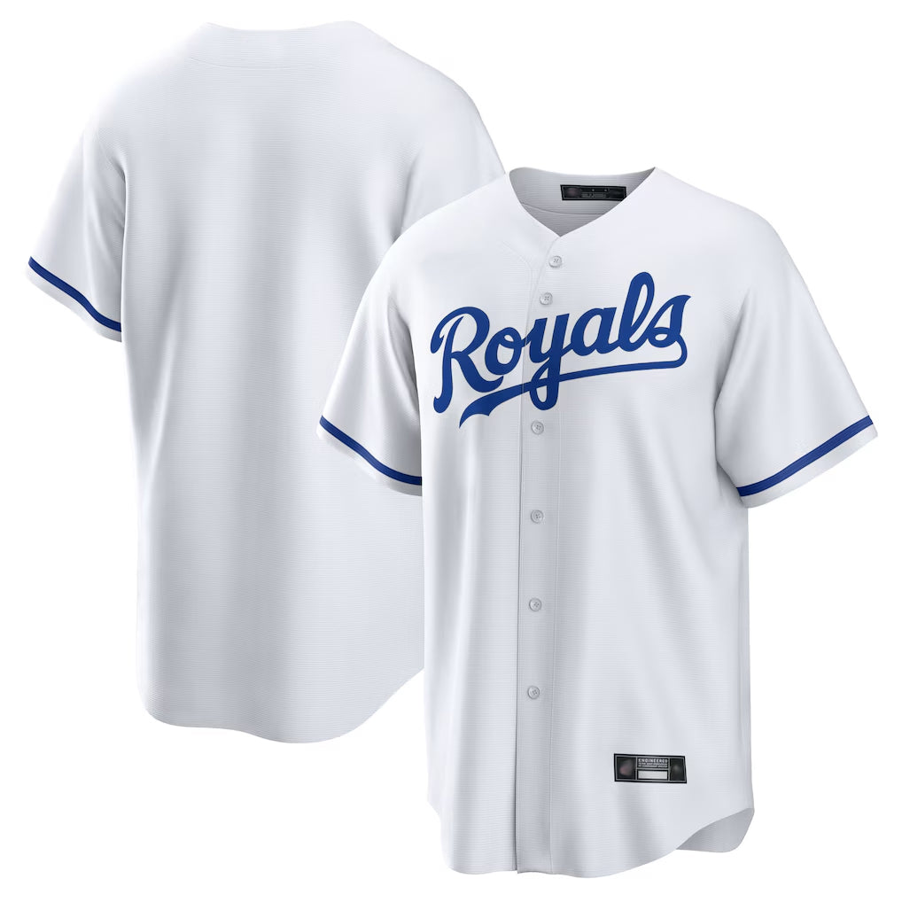 Mdoa KC.Royals Player White Home Game Blank Player Stitched Jerseys