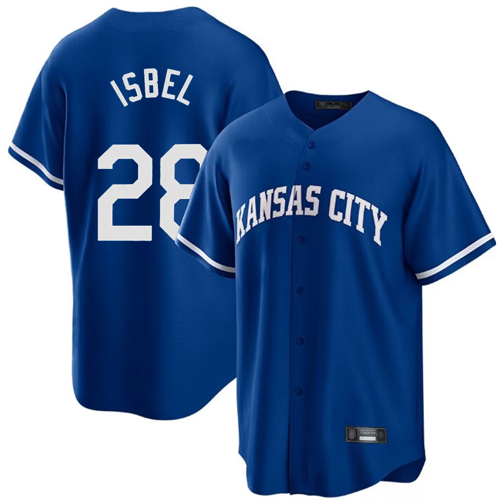 Mdoa KC.Royals #28 Kyle Isbel Player Royal Game Home Stitched Jerseys
