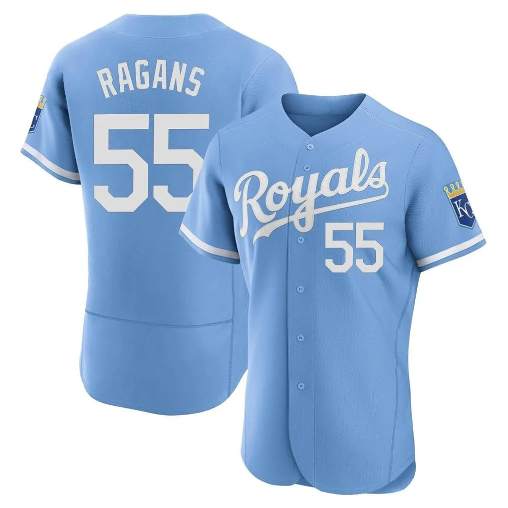 Mdoa KC.Royals #55 Cole Ragans Player Light Blue Alt Limited Elite Home Stitched Jerseys