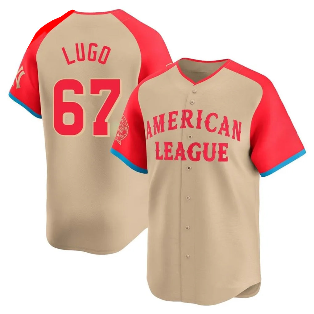 Mdoa KC.Royals #67 Seth Lugo Player Cream American League All-Star Game Limited Home Stitched Jerseys