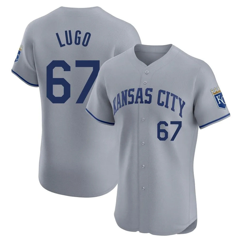 Mdoa KC.Royals #67 Seth Lugo Player Gray Limited Elite Home Stitched Jerseys