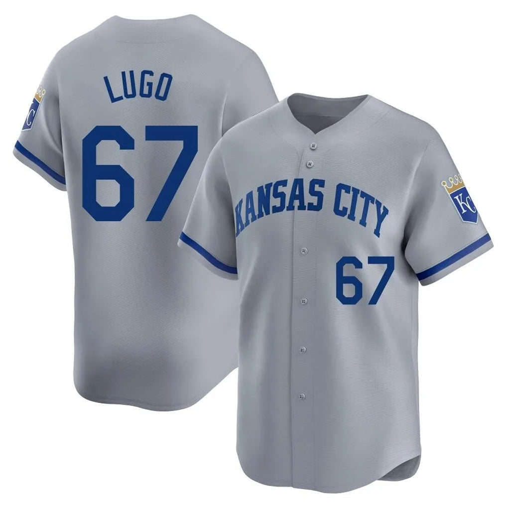 Mdoa KC.Royals #67 Seth Lugo Player Gray Limited Home Stitched Jerseys