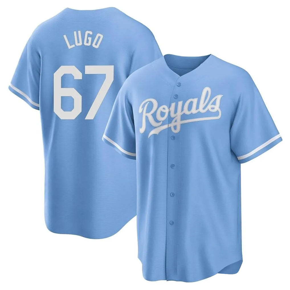 Mdoa KC.Royals #67 Seth Lugo Player Light Blue Home Game Stitched Jerseys