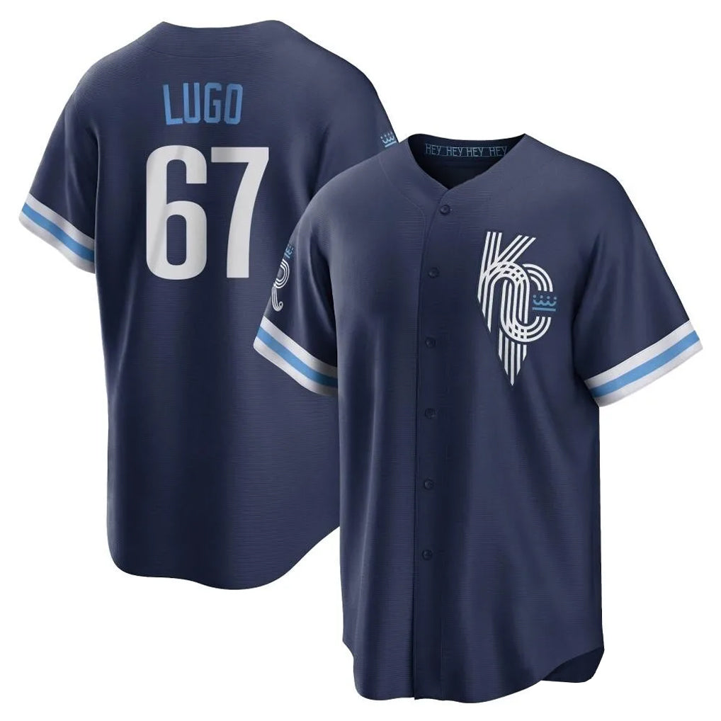 Mdoa KC.Royals #67 Seth Lugo Player Navy City Connect Home Game Stitched Jerseys