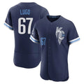 Mdoa KC.Royals #67 Seth Lugo Player Navy City Connect Limited Elite Home Stitched Jerseys