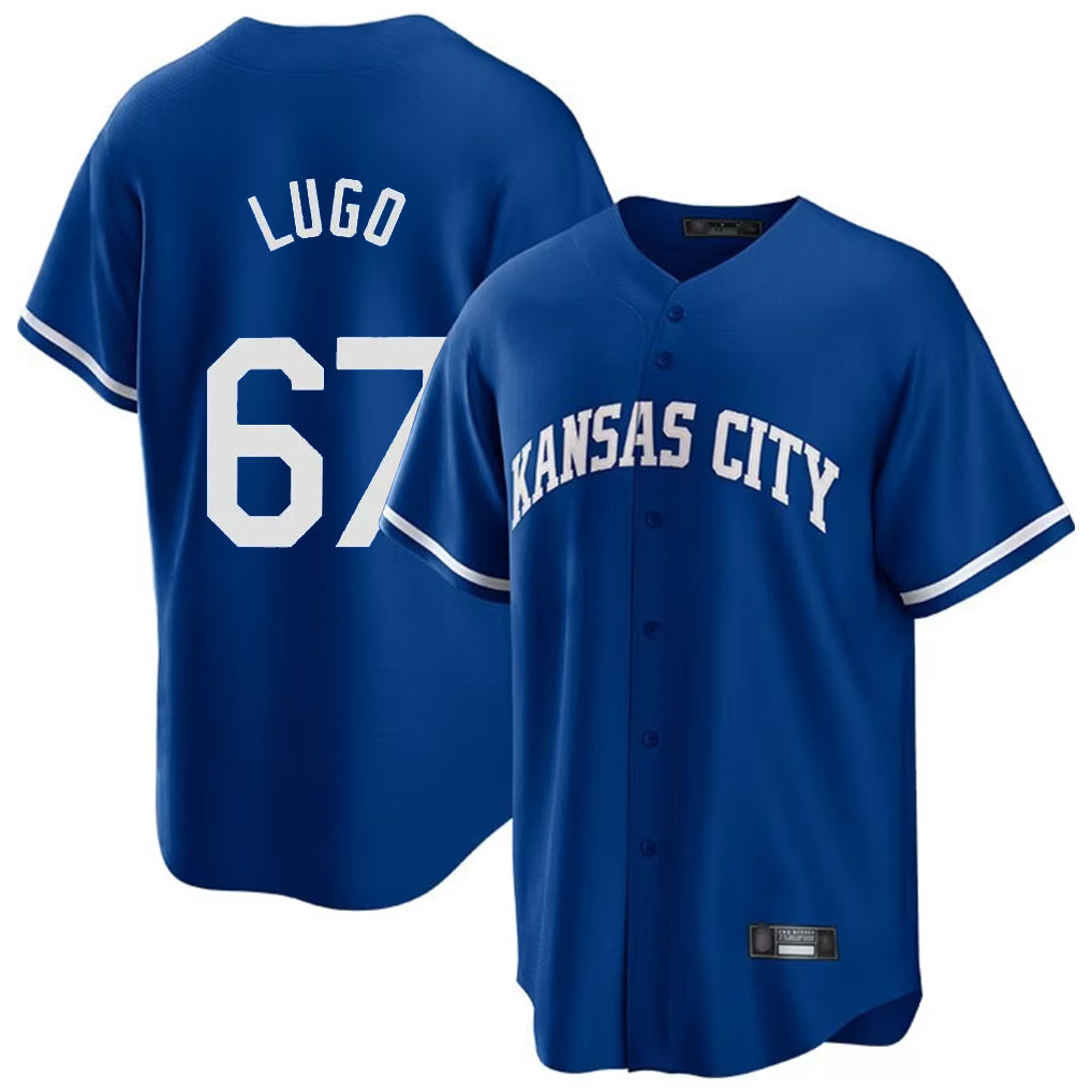 Mdoa KC.Royals #67 Seth Lugo Player Royal Game Home Stitched Jerseys