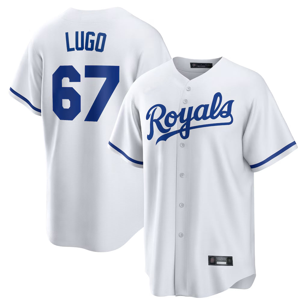 Mdoa KC.Royals #67 Seth Lugo Player White Home Game Stitched Jerseys