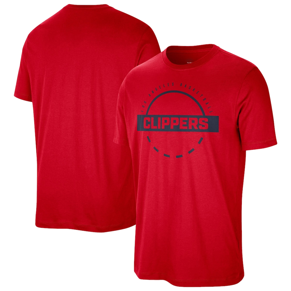 Mdoa LA.Clippers Red Authentic Practice T-Shirt Stitched Jerseys