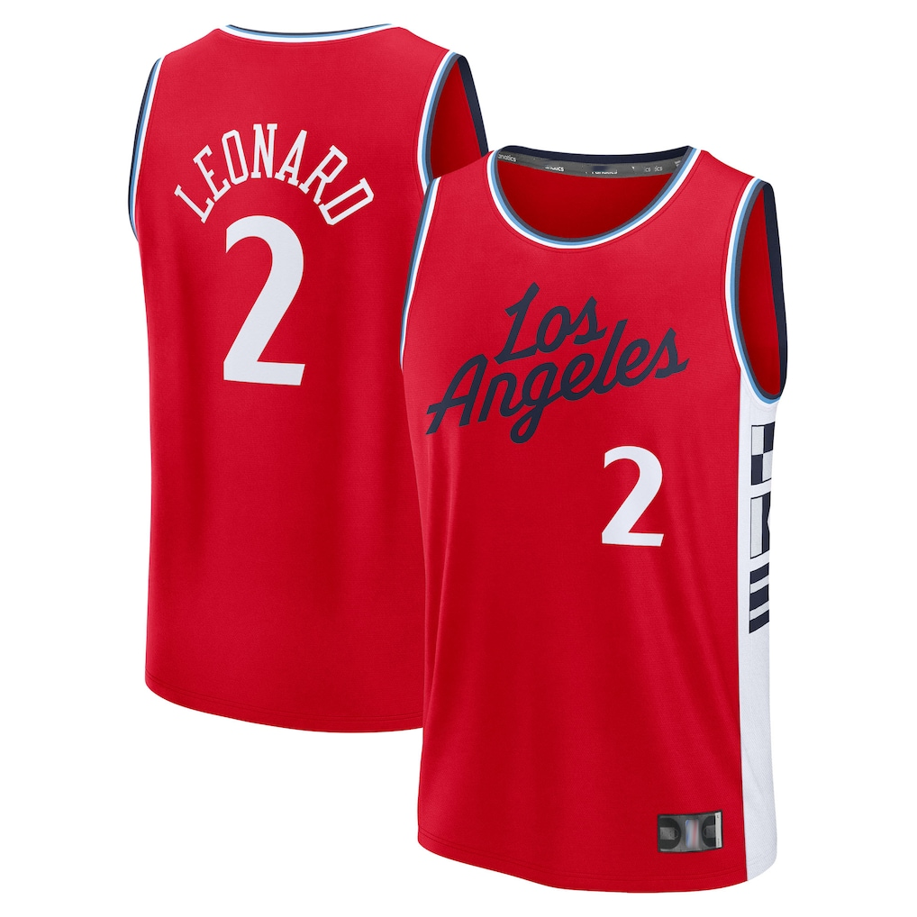 Mdoa LA.Clippers #2 Kawhi Leonard Red Fast Break Replica Player Stitched Jerseys- Statement Edition