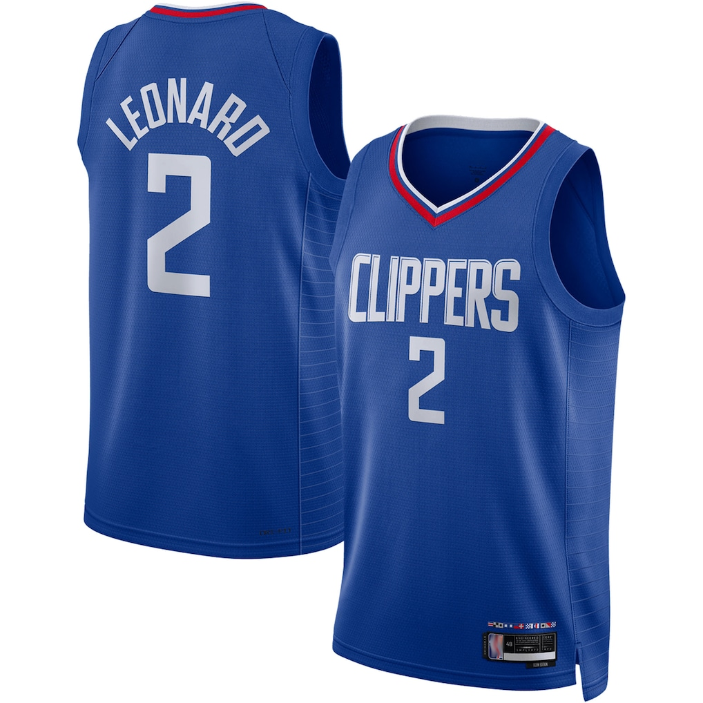 Mdoa LA.Clippers #2 Kawhi Leonard Royal Swingman Stitched Jerseys - Icon Edition